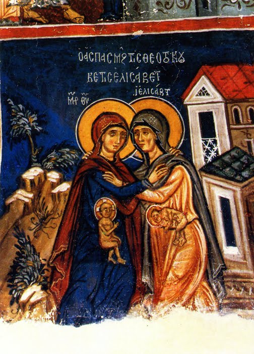 Theotokos, Elisabeth, Christ, John the Forerunner